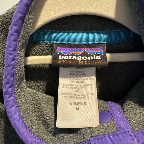 Patagonia Fleece Grey Sweater Sz M Women’s - Picture 3 of 4